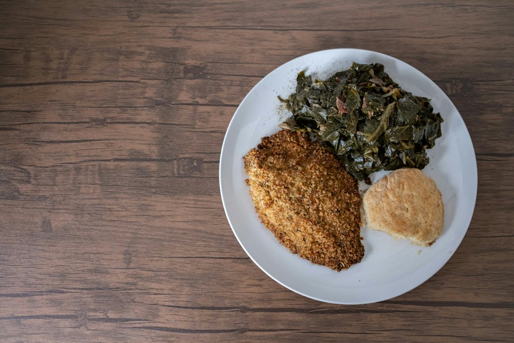 Stock photo of a plate with collard greens