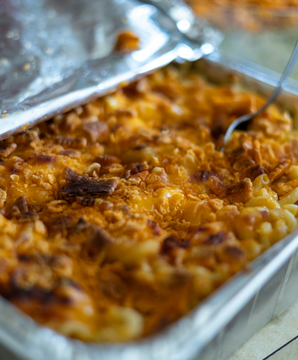 Stock photo of baked mac and cheese